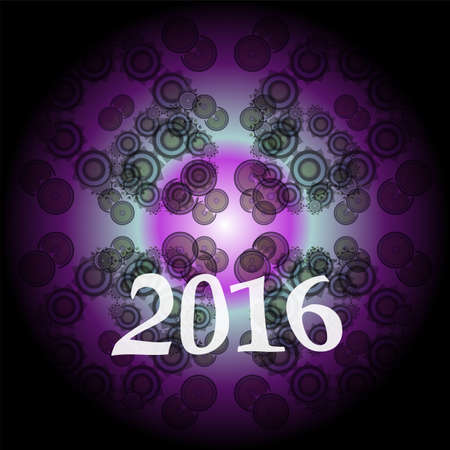 creative happy new year 2016 design. Flat design. Outlineの写真素材