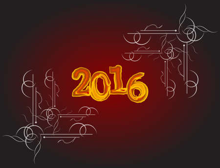 Abstract golden christmas background. new year 2016 invitation cardの写真素材