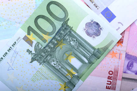 European banknotes, Euro currency from Europe, Euros.の写真素材
