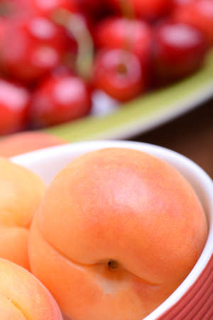 Summer Fruits, cherries, apricotsの写真素材