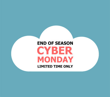 Cyber monday sale inscription design template. Cyber monday discounts concept. Vector illustrationのイラスト素材