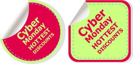 Cyber monday sale inscription design template. Cyber monday discounts concept. Vector illustrationのイラスト素材