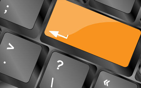 empty keyboard keys enter button, vector illustrationのイラスト素材