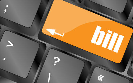 bill button on the keyboard keys, vector illustrationのイラスト素材
