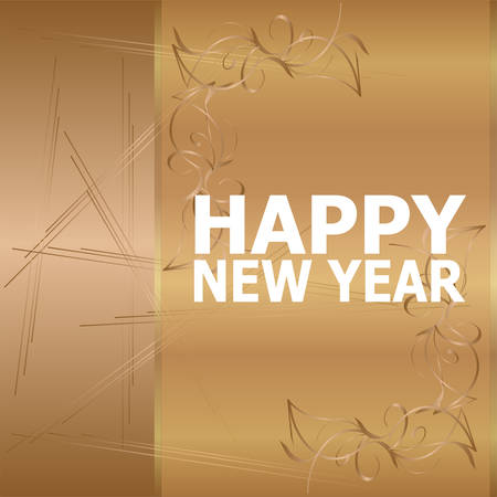 Happy New Year lettering Greeting Card. Vector illustrationのイラスト素材