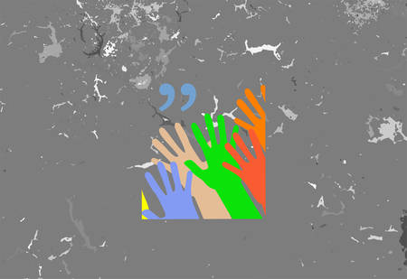 Quote blank template. Quote bubble. Print design. Quote form. Template vector. Vector poster. Empty template. Circle business card template, paper sheet, information, text. vector quote circle blankのイラスト素材