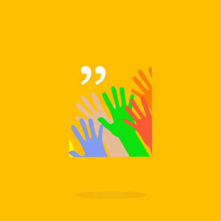 Quote blank template. Quote bubble. Print design. Quote form. Template vector. Vector poster. Empty template. Circle business card template, paper sheet, information, text. vector quote circle blankのイラスト素材