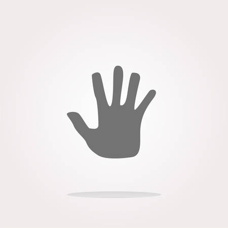 vector hand icon on web button.のイラスト素材