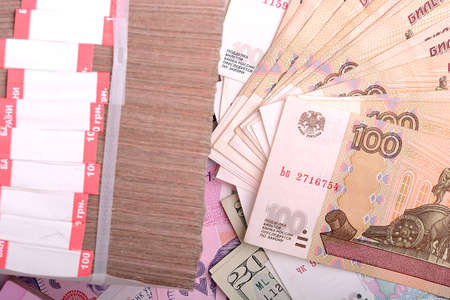 Russian Rouble Banknotes background