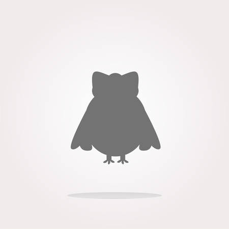 vector Owl - icon web button isolated. Web Icon Art. Graphic Icon Drawingのイラスト素材