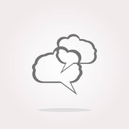 vector abstract cloud set on web icon button isolated on whiteのイラスト素材