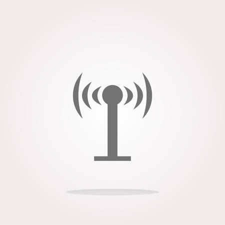 vector Wifi symbol icon (button) isolated on white backgroundのイラスト素材