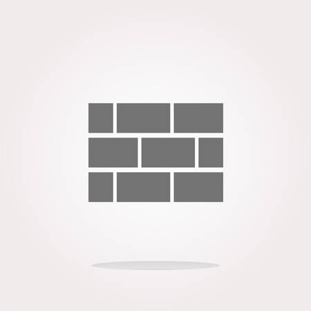 vector stone wall icon buttonのイラスト素材