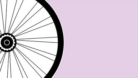 vector silhouette of a bicycle wheel with tyre and spokesのイラスト素材