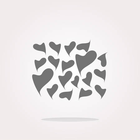vector Valentine heart sign set, web buttonのイラスト素材