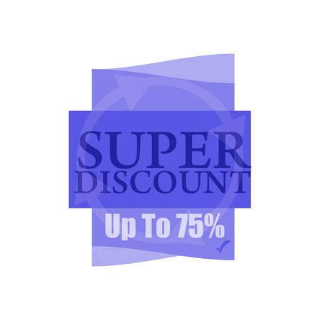 Super discount. Sale banner vector isolated. Sale tag. Special offer. Sale sign. Web sticker. Discount sticker. Discount Sticker template. Advertisement sticker. Origami style sticker. Sale symbolのイラスト素材