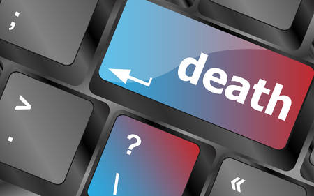 Keyboard with death word button vector , keyboard keys, keyboard buttonのイラスト素材