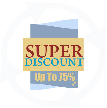 Super discount. Sale banner vector isolated. Sale tag. Special offer. Sale sign. Web sticker. Discount sticker. Discount Sticker template. Advertisement sticker. Origami style sticker. Sale symbolのイラスト素材