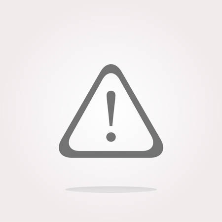 Attention sign icon. Exclamation mark. Hazard warning symbol. Modern UI website button . Vector illustrationのイラスト素材
