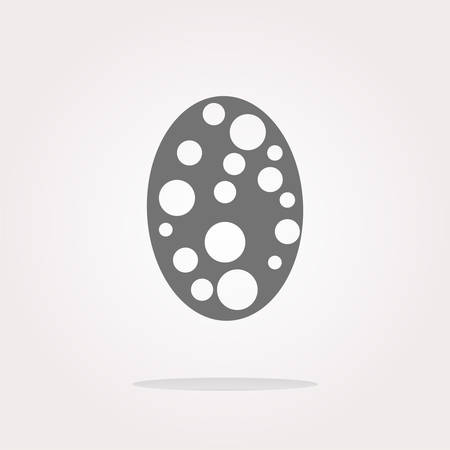 Easter egg sign icon. Easter tradition symbol . Vector illustrationのイラスト素材
