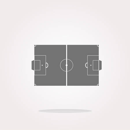football soccer field on web icon, sport application web button . Vector illustrationのイラスト素材