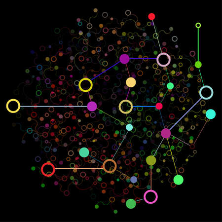 Social Network Graphic Concept. Geometric set polygonal structure with wire mesh, modern chaotic...