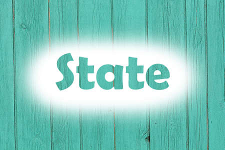 state word print on the grunge wooden plateの写真素材