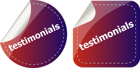 stickers label set business tag with testimonials wordの写真素材