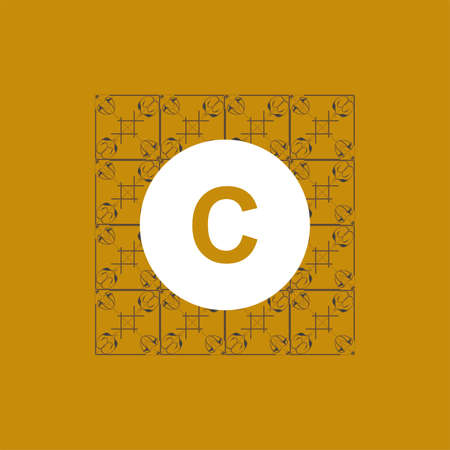 Flourishes calligraphic monogram emblem template. Luxury elegant frame ornament line logo designの写真素材