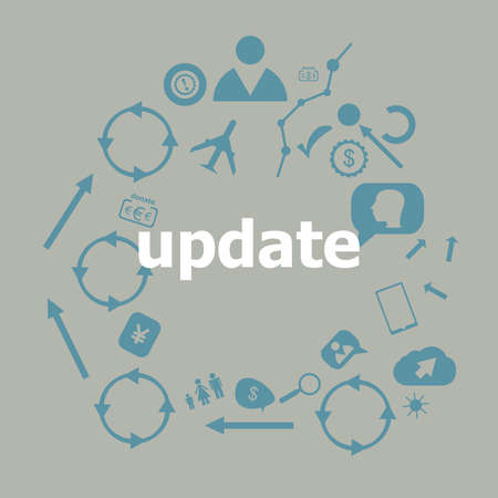 Text Update. Web design concept . Universal and standard icons for web and appの写真素材