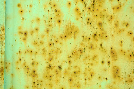 Old grunge metallic interior, urban background, close up