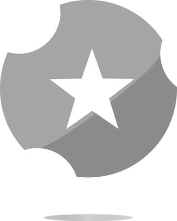 star on web icon, web button isolated on white backgroundの写真素材