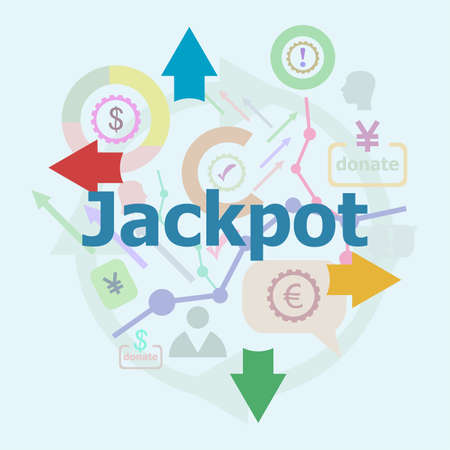Text Jackpot. Business concept. Abstract infographics options template. Can be used for workflow layout, diagram.の写真素材