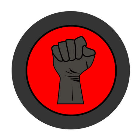 Black lives matter. Hand symbol for all black lives matter  . Message for protest action. Vintage hand silhouette poster. Fight for human right of Black Peopleの写真素材