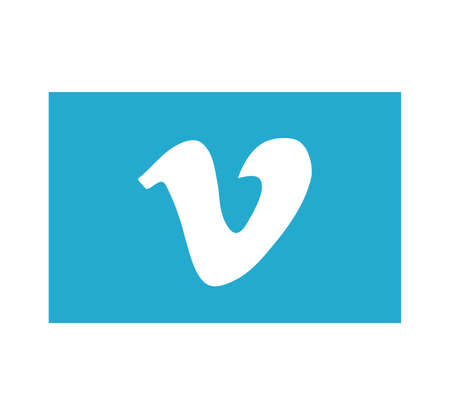 Vimeo logo. Vimeo ad-free video player. Vimeo application . Kharkiv, Ukraine - June 15, 2020のeditorial素材