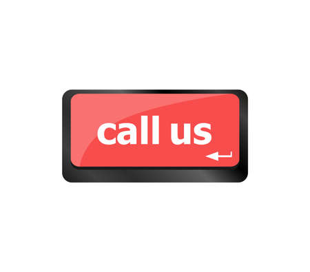 Keyboard keys with call us, business conceptの写真素材