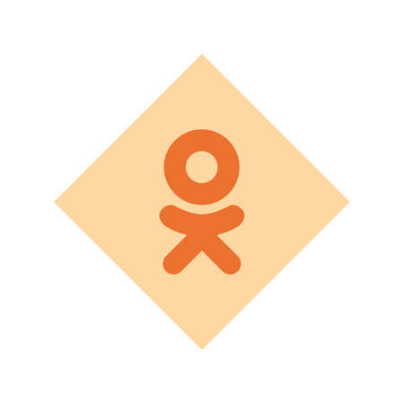 Odnoklassniki OK.ru logo. Odnoklassniki applications app . Kharkiv, Ukraine - October, 2020のeditorial素材
