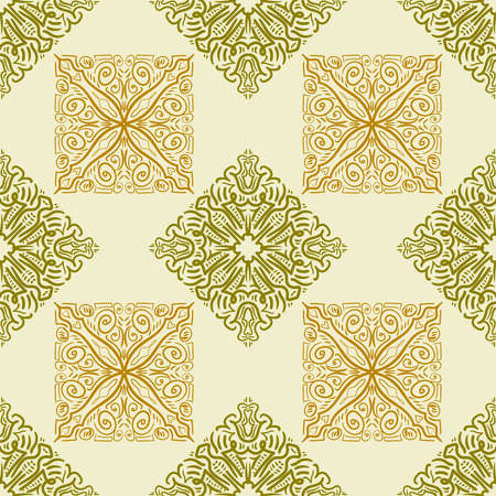 Seamless abstract pattern. Hand drawn vector background. Trendy seamless mandala, fabric texture, wrapping.のイラスト素材