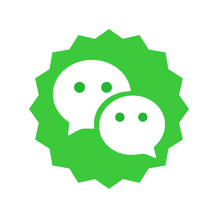 WeChat logo. WeChat is a Chinese multi-purpose messaging, social media and mobile payment app . Kharkiv, Ukraine - October, 2020のeditorial素材