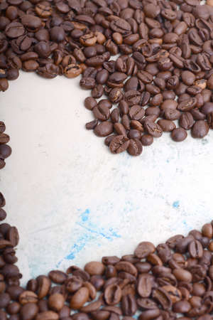 Coffee beans background. Roasted aromatic brown coffee beans close upの写真素材