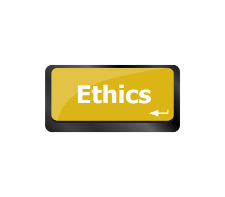 ethics concept on the modern computer keyboard keyの写真素材