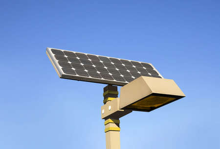 Solar powered electric city lantern.