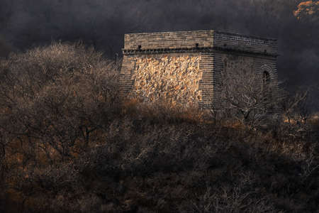  Chinese Great Wall tower in Badaling.の写真素材