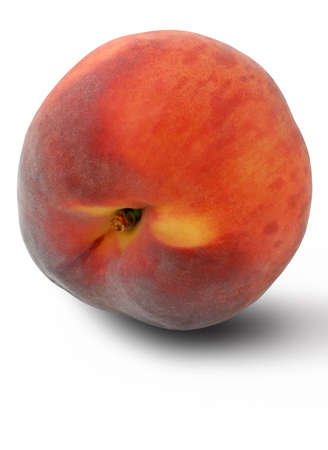Peach isolated on whiteの写真素材