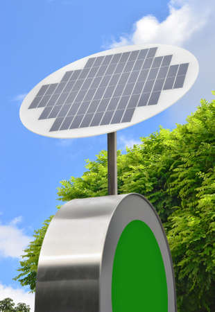 Solar powered street device の写真素材