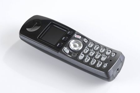 Cordless phone isolated on white backgroundの写真素材
