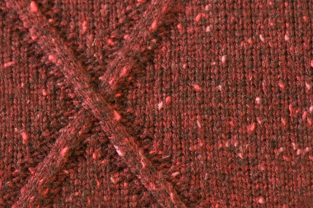 Closeup of a hand made sweater