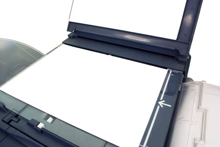 open office photocopy machine with blank page
