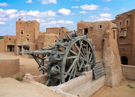 Ancient wheel well in the medieval Mongolian capital Sarai-Batuのeditorial素材