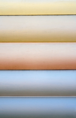 Close up of vinyl siding samplesの写真素材